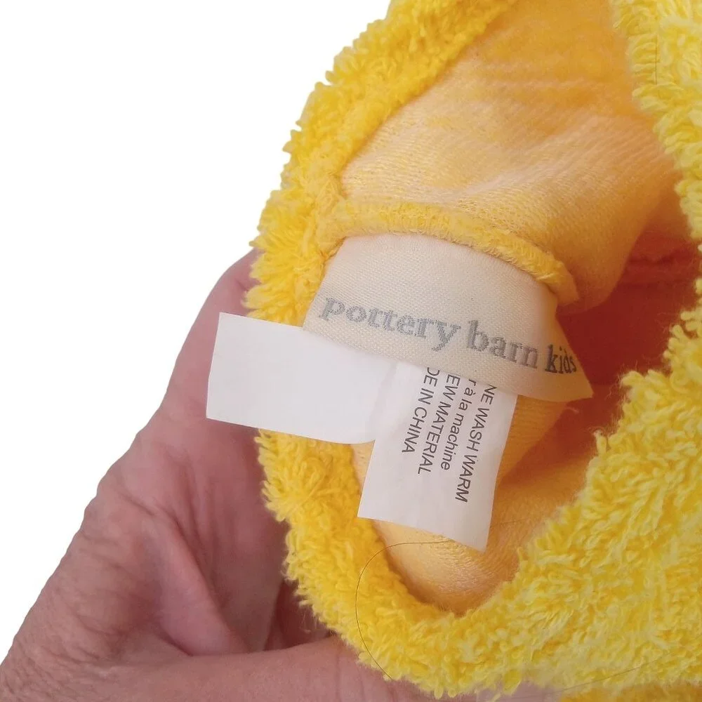 Pottery Barn Kids Lion Bath Mitt Wash Cloth New Puppet PBK Yellow Orange